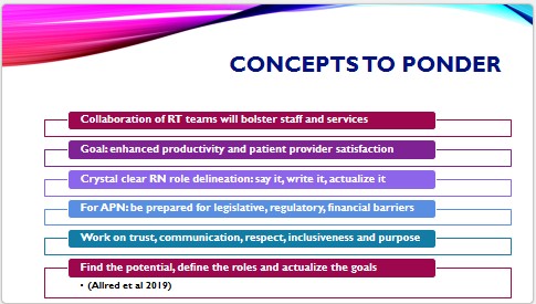 Depiction of the importance of role delineation in practice